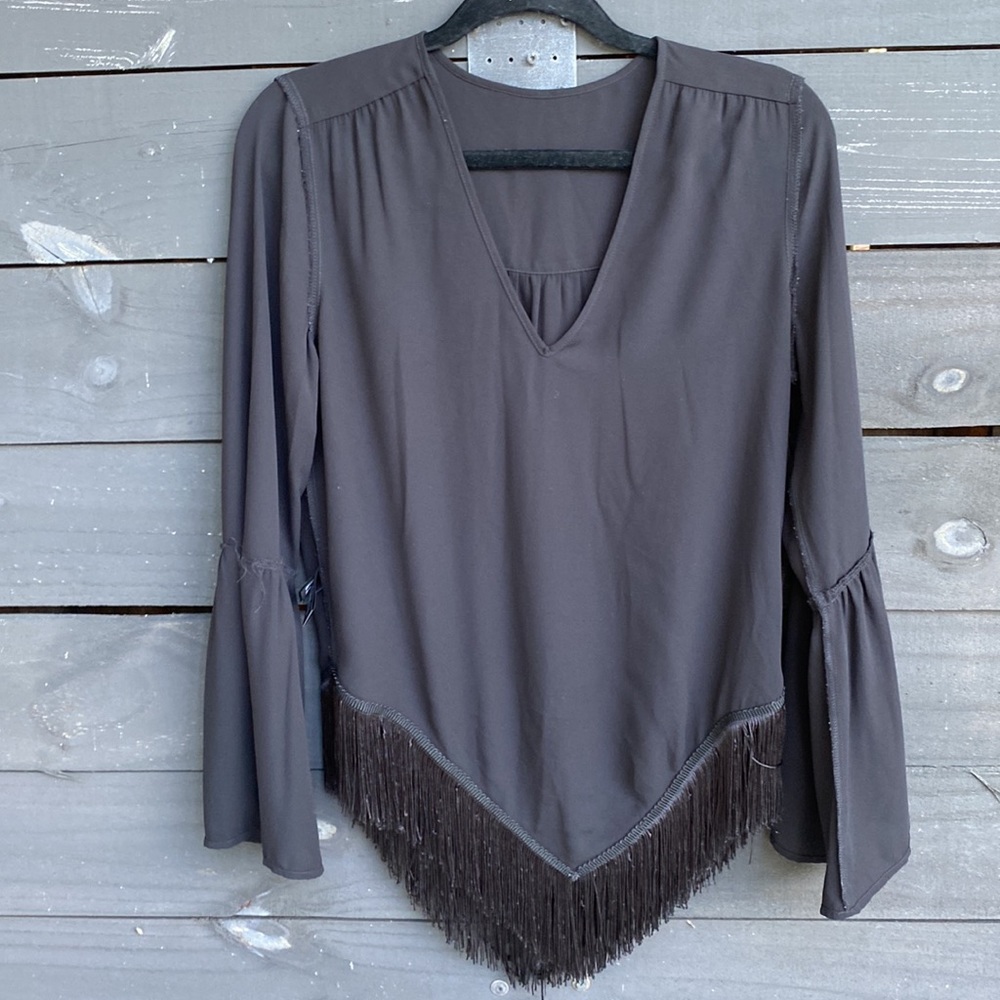 Express Black Top Blouse Size Small - image 6